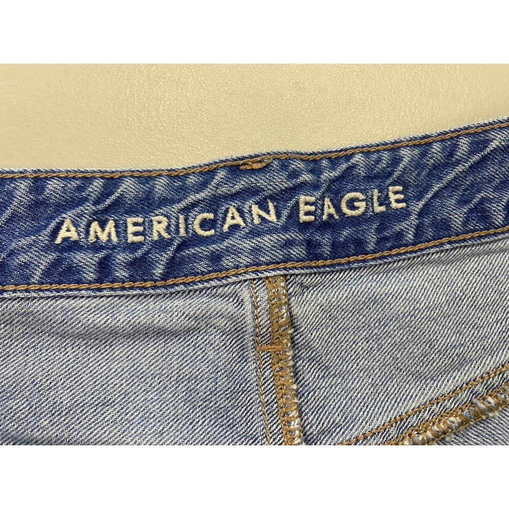 American Eagle Tomgirl Jean Shorts Womens 14 Blue Distressed Boyfriend 37x5 - Picture 11 of 15